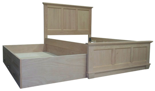 Queen Size Trundle Bed with three drawers