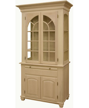 2-Door Church Window Hutch & Buffet