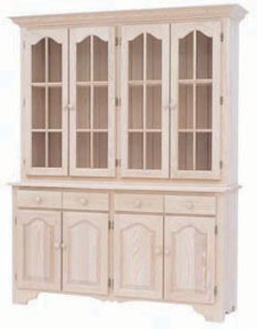 4 Door Hutch & Buffet with no pie shelf