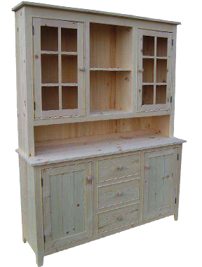 Hutch & Buffet With Beading