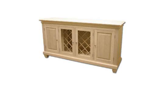 Buffet with Wine Rack No Drawers - 4 Doors